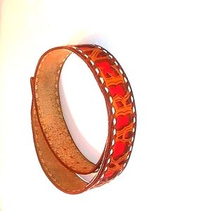 Custom tooled leather belt with name. Karen size 30